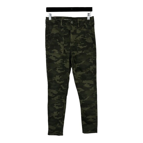 American Eagle Womens Size 8 Camouflage Hi-Rise Jegging Crop Jeans - Picture 1 of 6